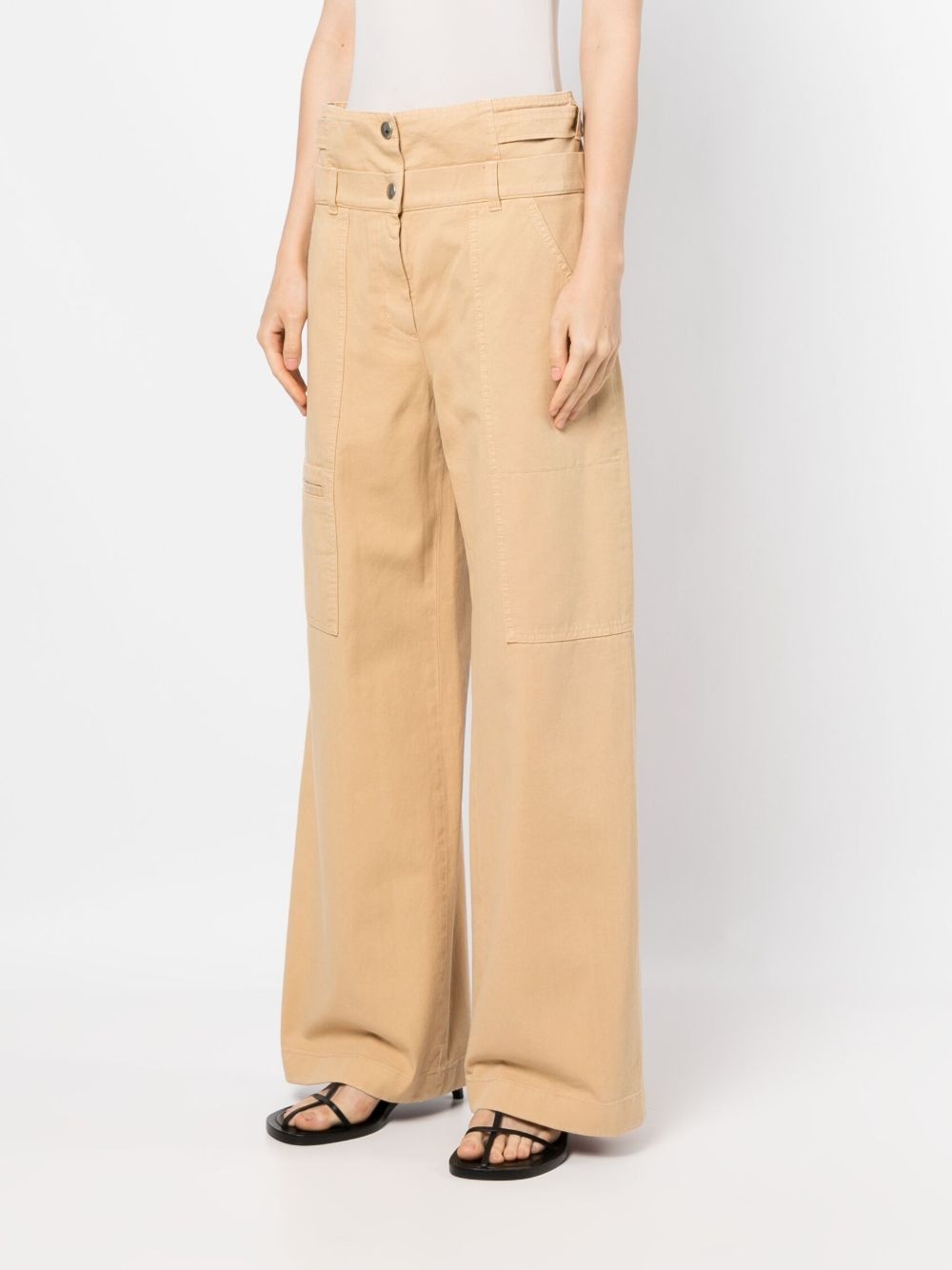 layered-waist tapered trousers - 3