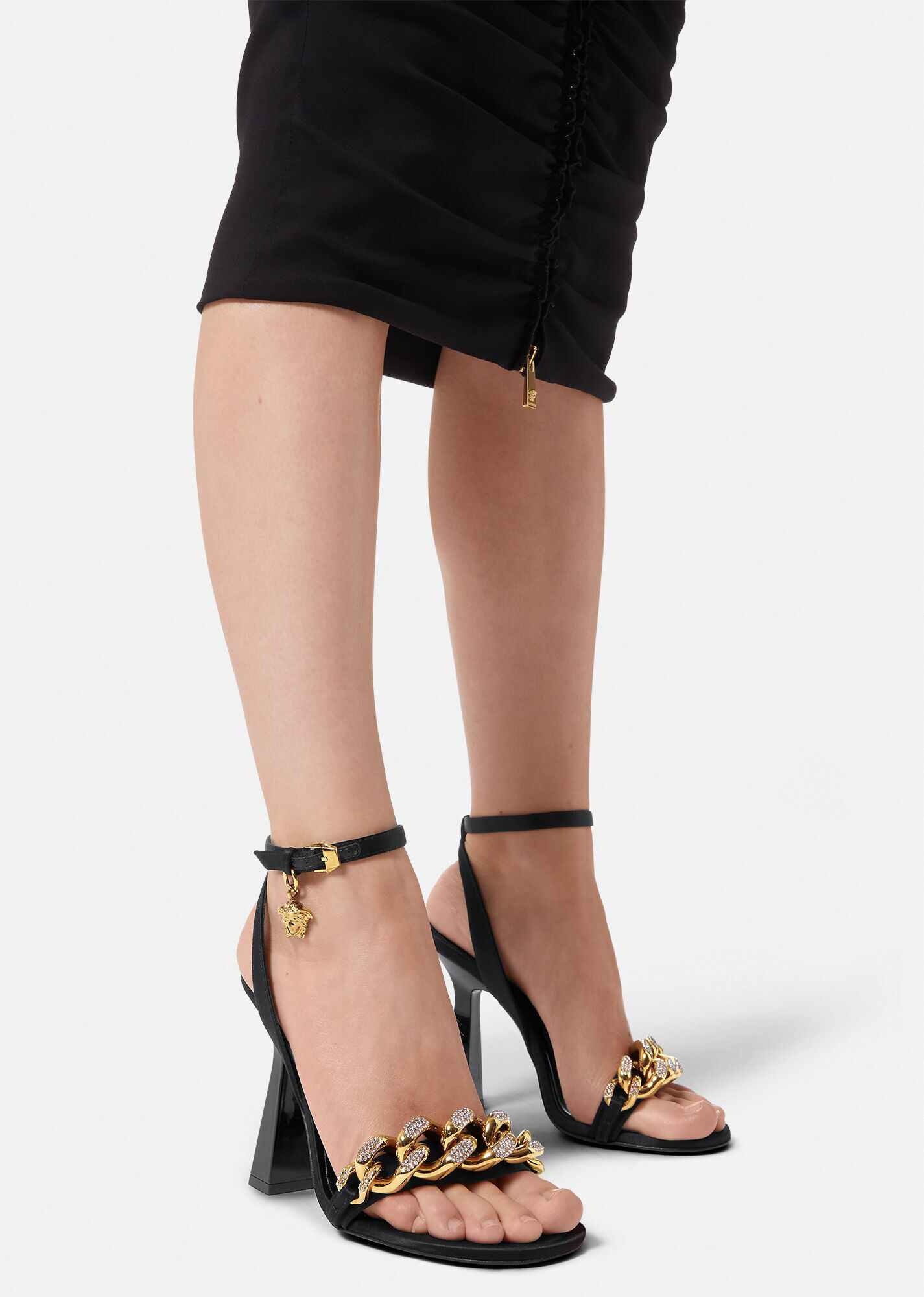 Medusa Chain High Heel Sandals - 5