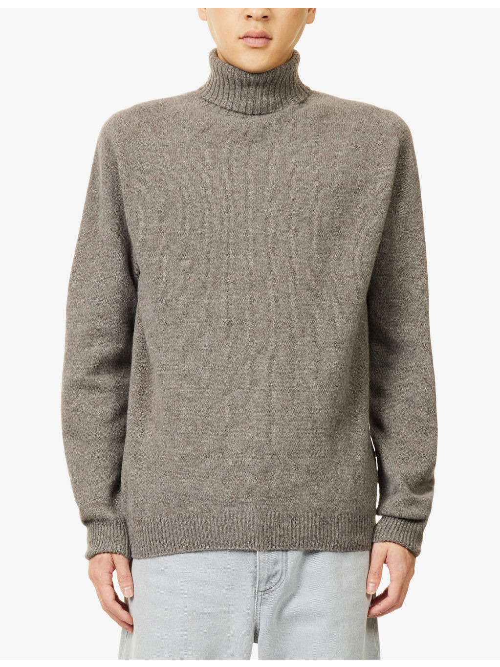Roll Neck Wool Knitted Jumper - 3