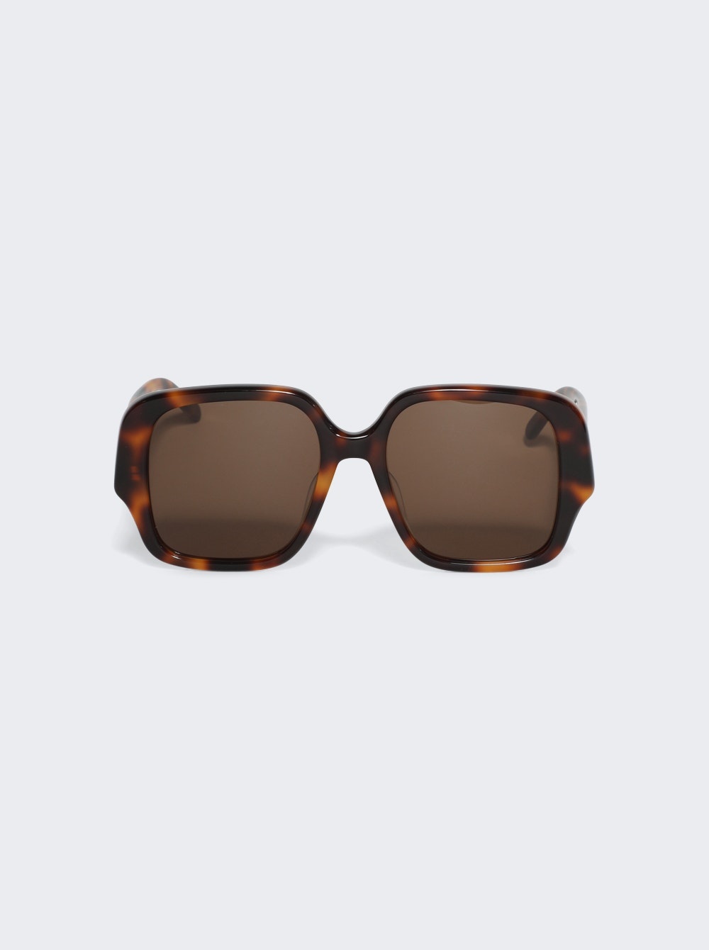 Thin Square Sunglasses Havana Brown - 1