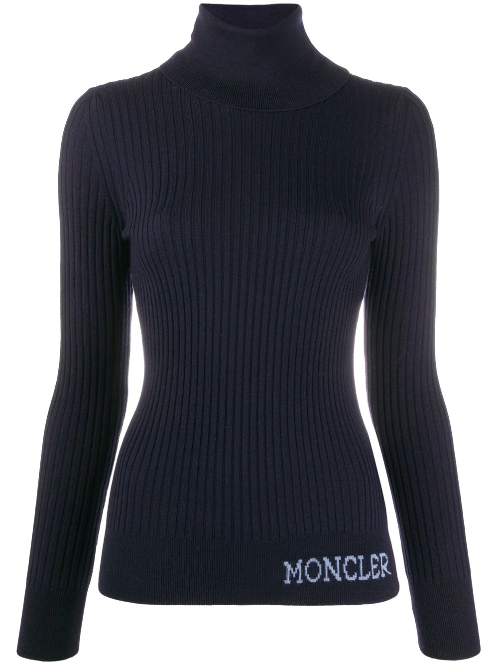 turtleneck ribbed logo detail jumper - 1