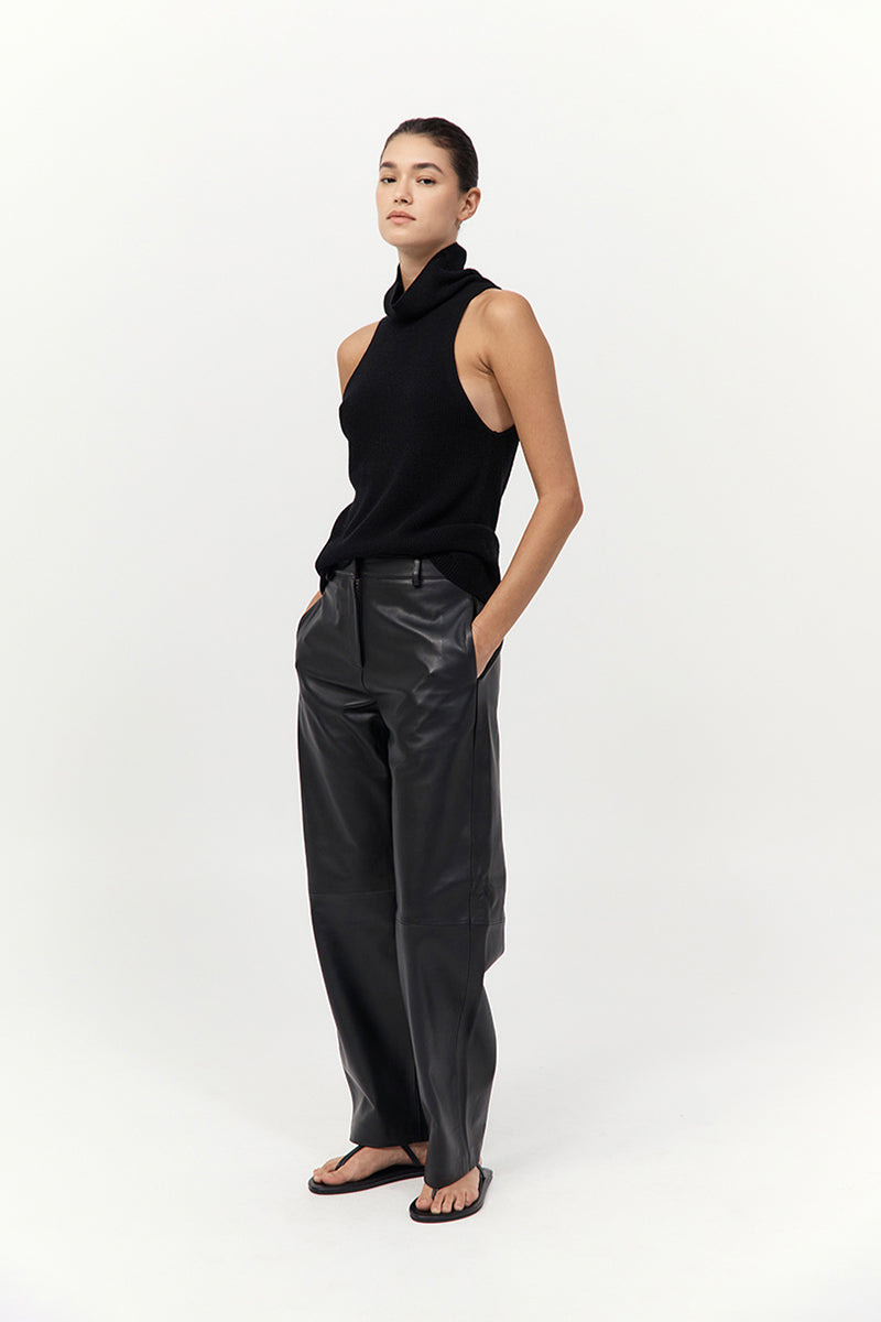 Cashmere Blend Top - Black - 4