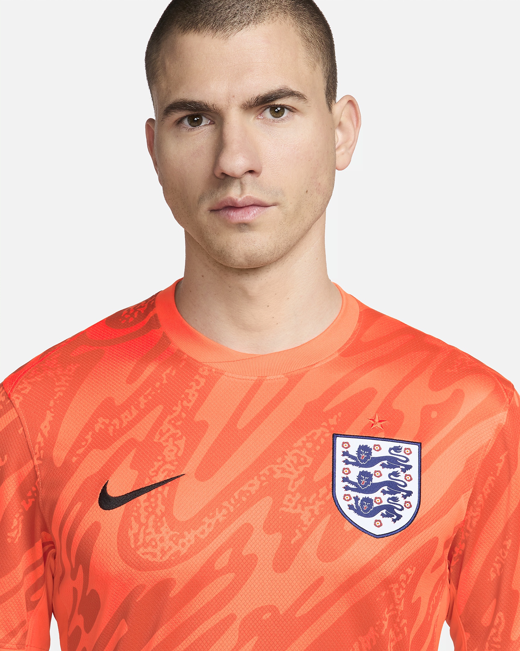 England (Team) 2024/25 Stadium Goalkeeper Nike Men's Dri-FIT Soccer Replica Short-Sleeve Jersey - 3