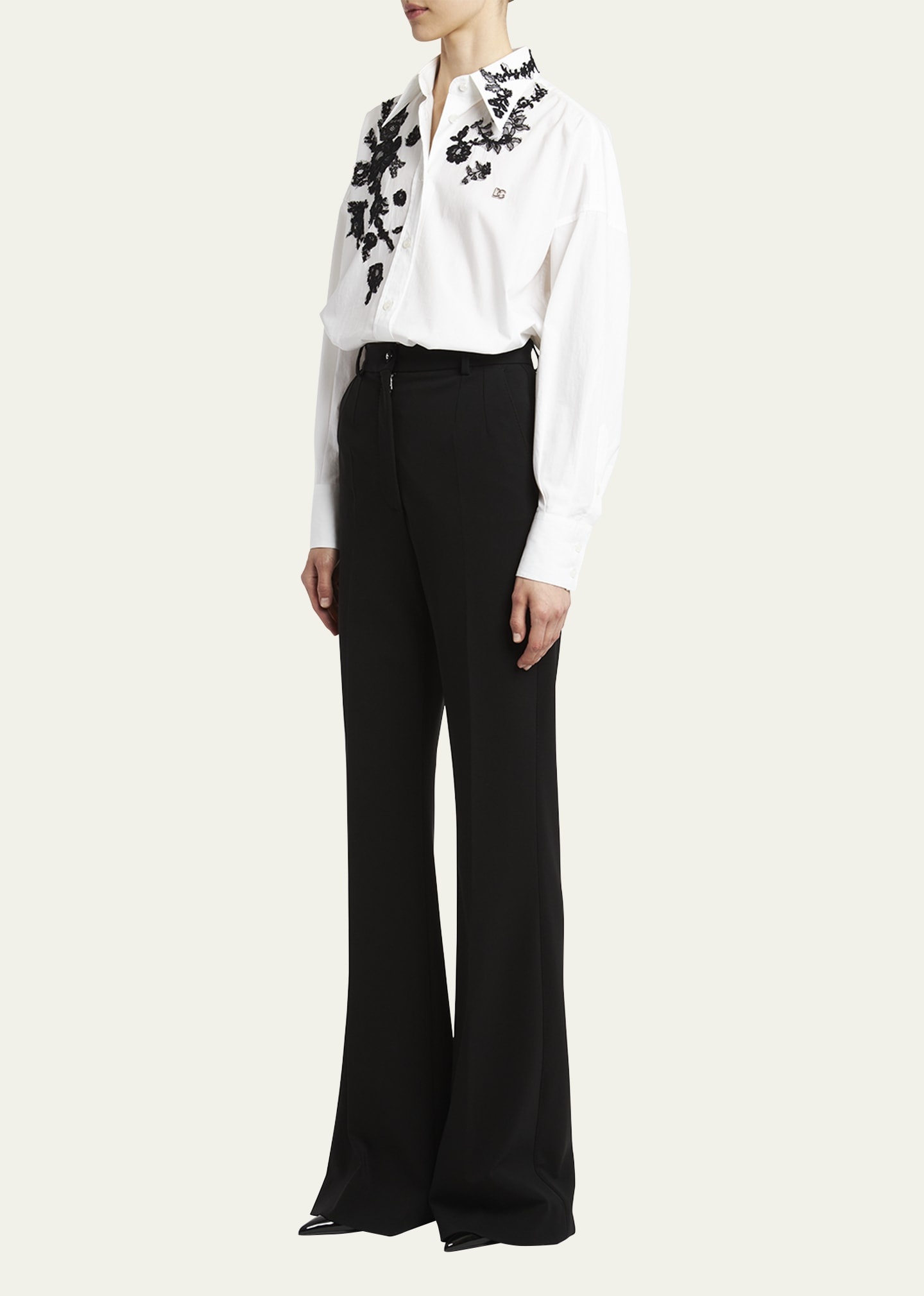 Milan Stitch Flare Trousers - 4