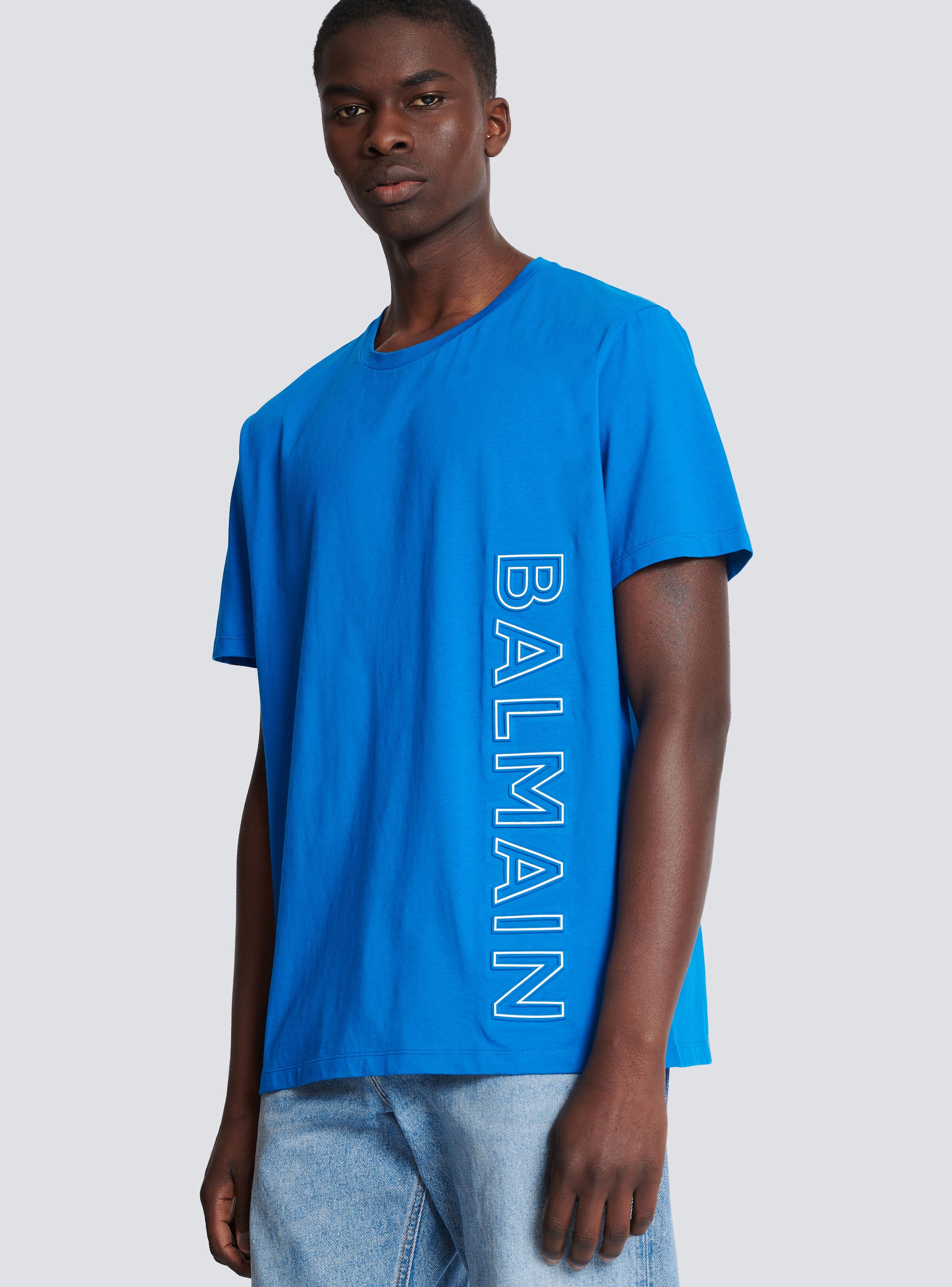 Embossed Balmain T-shirt - 6
