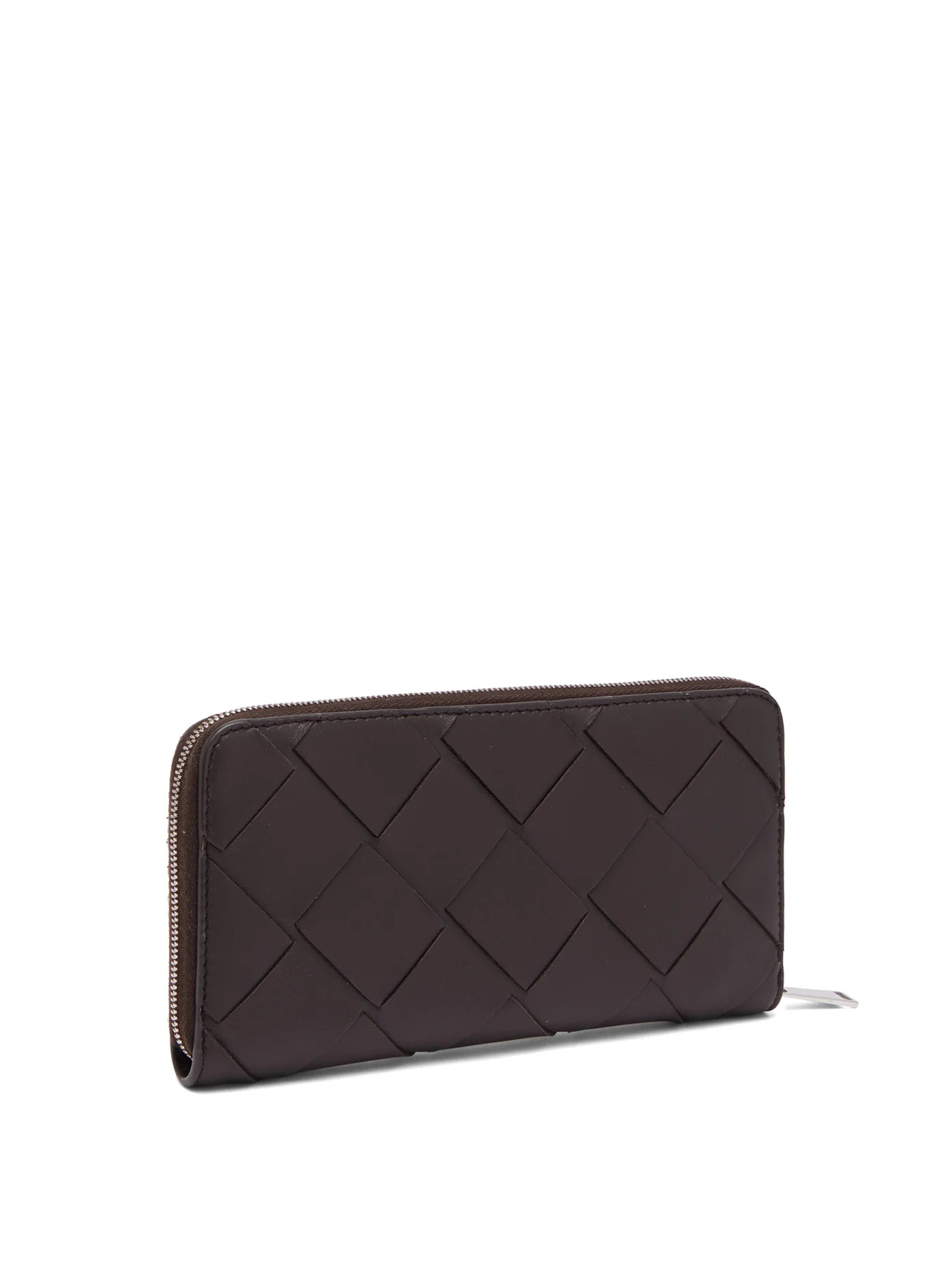 Intrecciato woven-leather wallet - 3