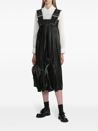 Comme Des Garçons artificial leather midi dress outlook