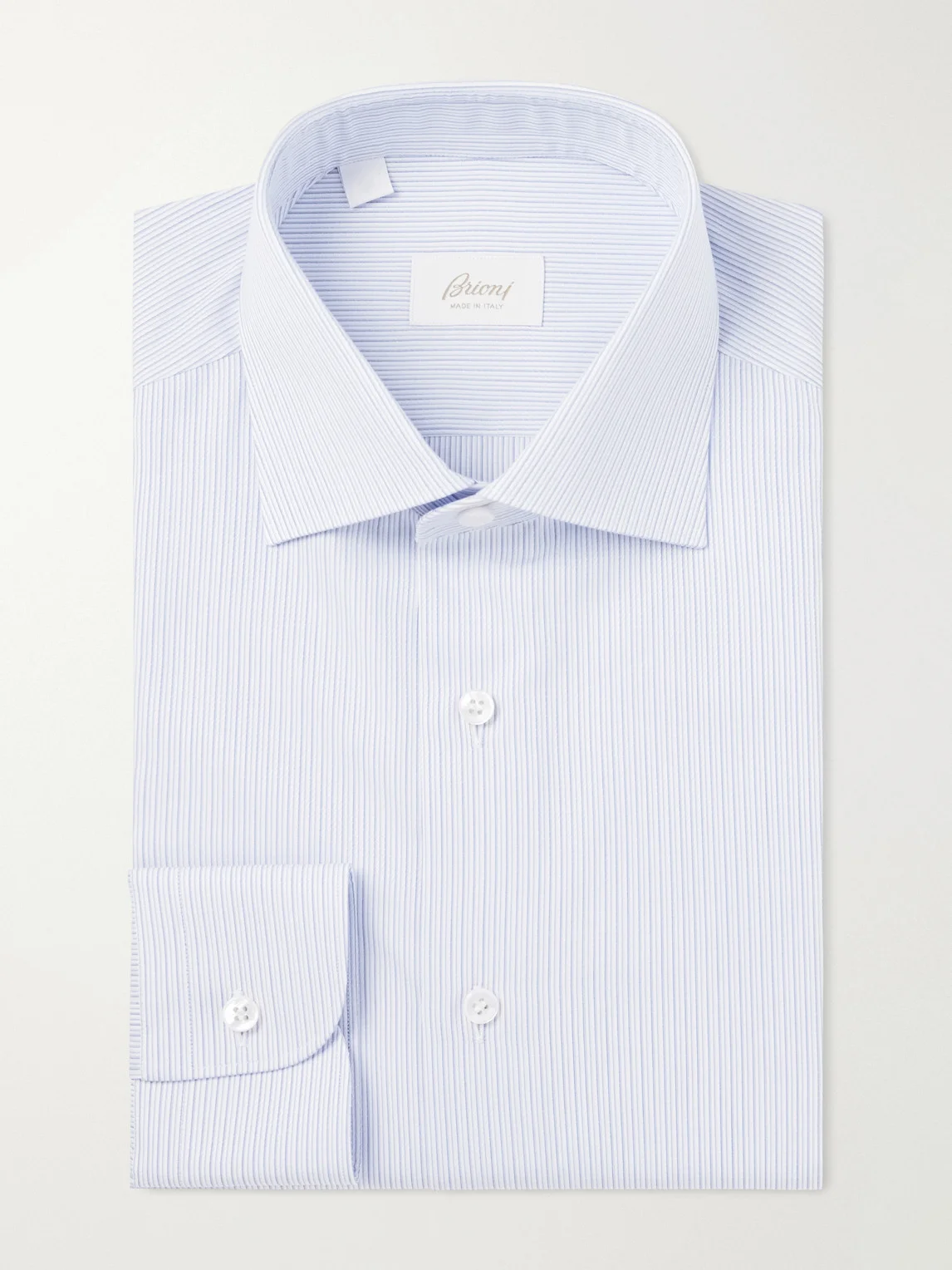 Striped Cotton-Poplin Shirt - 1