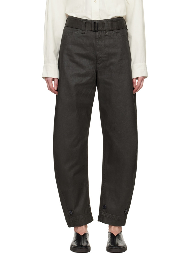 belted tapered trousers 1