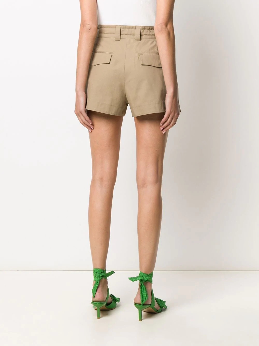 high-rise tie-waist shorts - 4