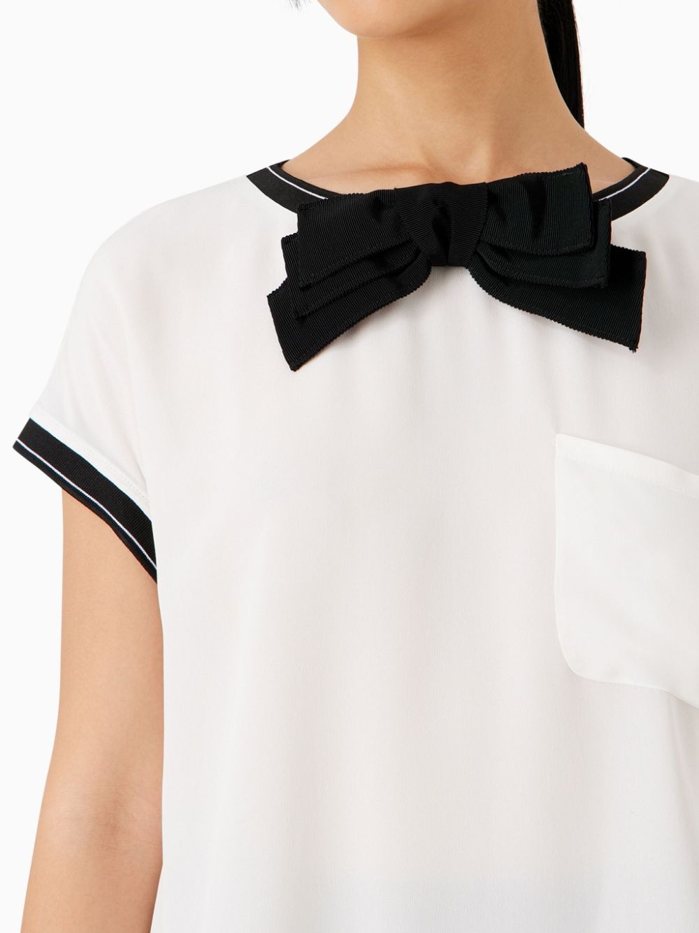 chiffon short-sleeve blouse - 4