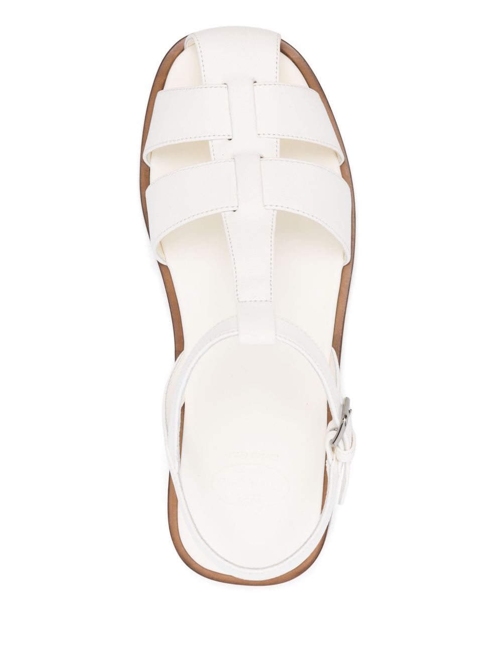 leather flat sandals - 4