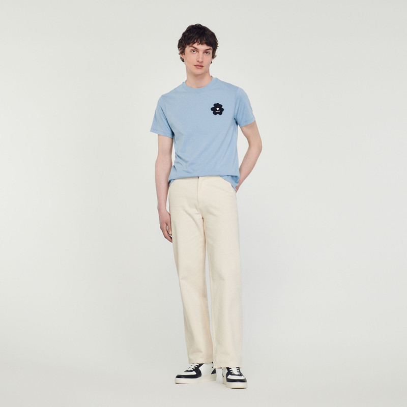 Sandro Flower patch T-shirt outlook