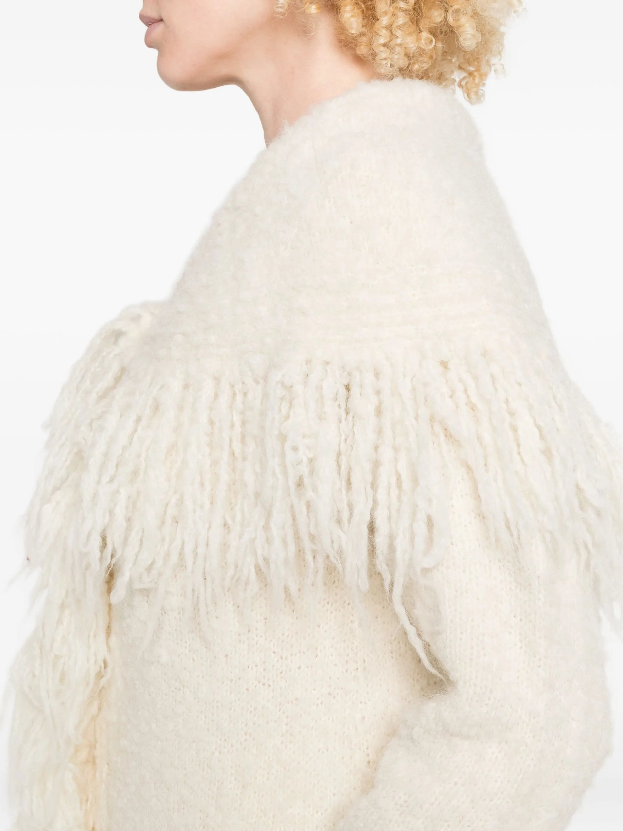 Victoria fringe-trimmed coat - 5