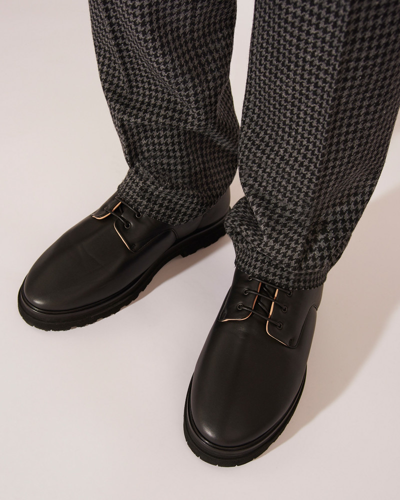JUN - Wool houndstooth pants - Grey/Black 5