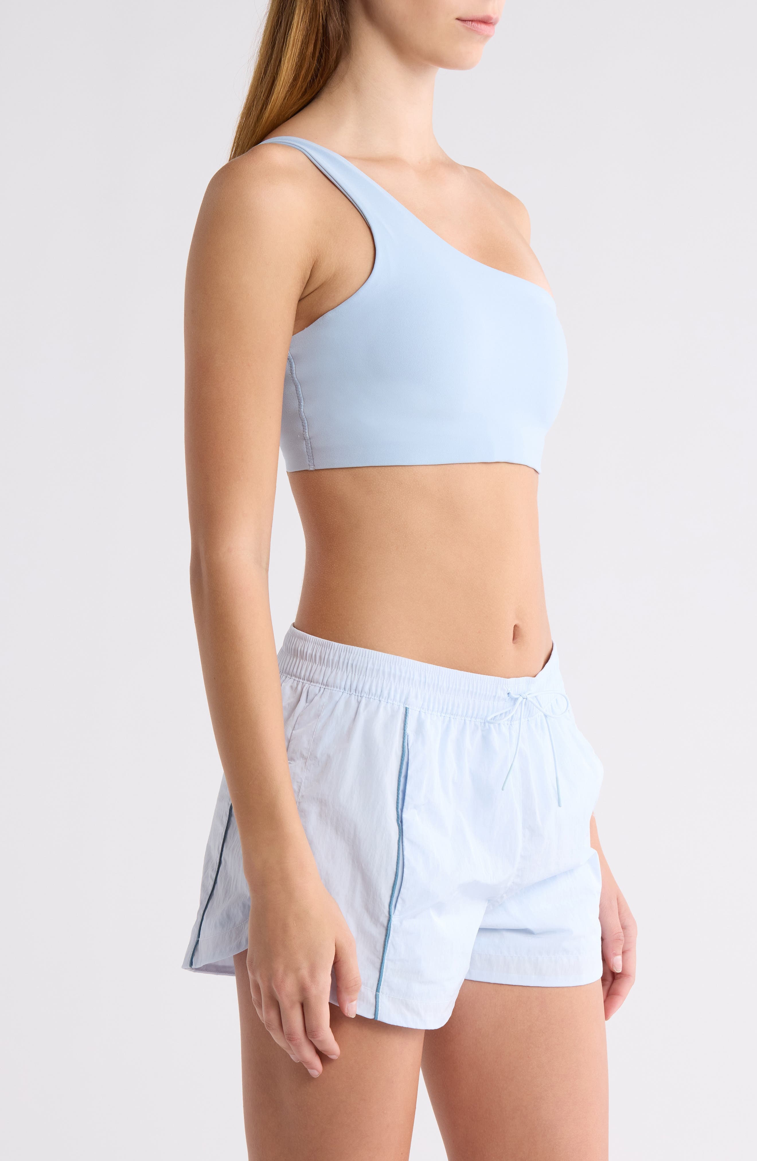 Nike Zenvy Dri-FIT One-Shoulder Light Support Sports Bra in Light Armory Blue at Nordstrom - 3