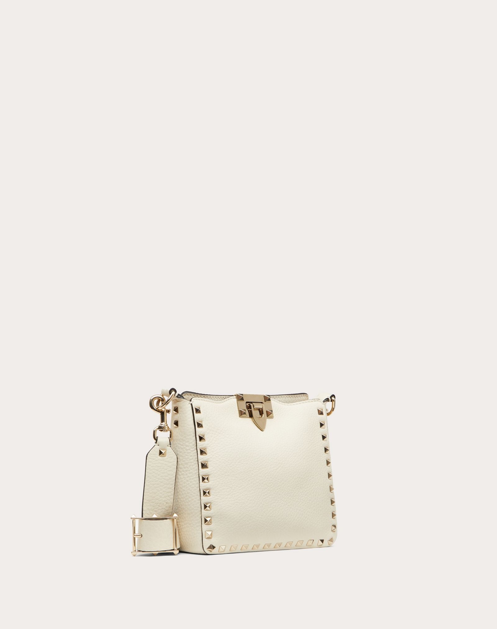 Mini Rockstud Grainy Calfskin Hobo Bag - 2