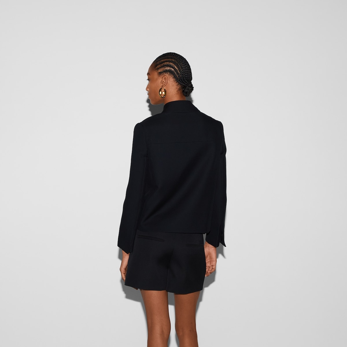 Cady crêpe wool silk jacket - 4