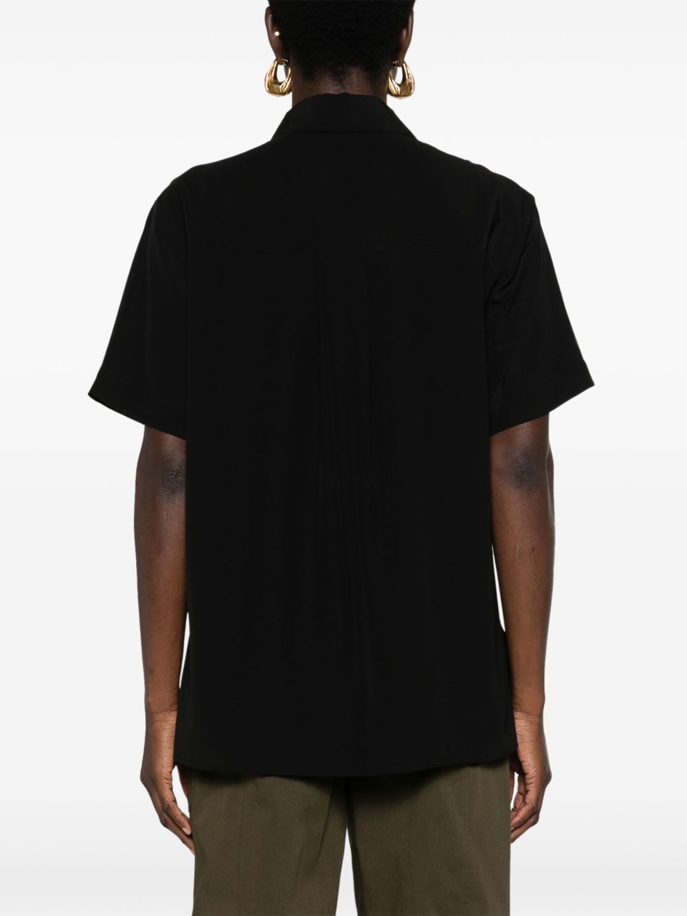 short-sleeve silk shirt - 4
