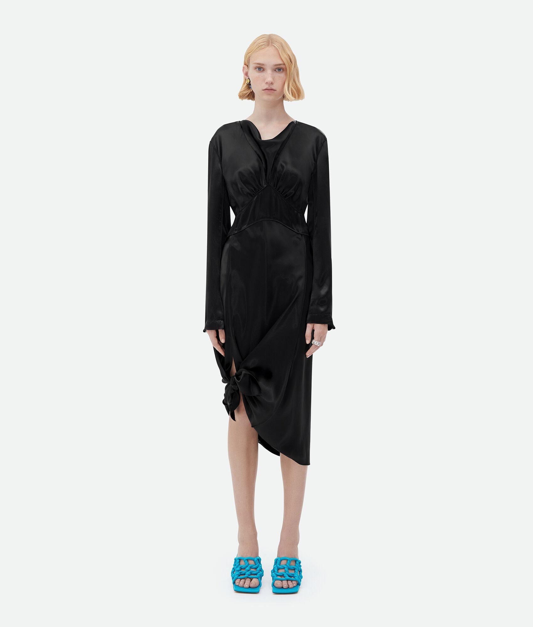 fluid satin dress - 1
