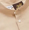 + Paula's Ibiza Grandad-Collar Logo-Embroidered Linen and Cotton-Blend Shirt - 7