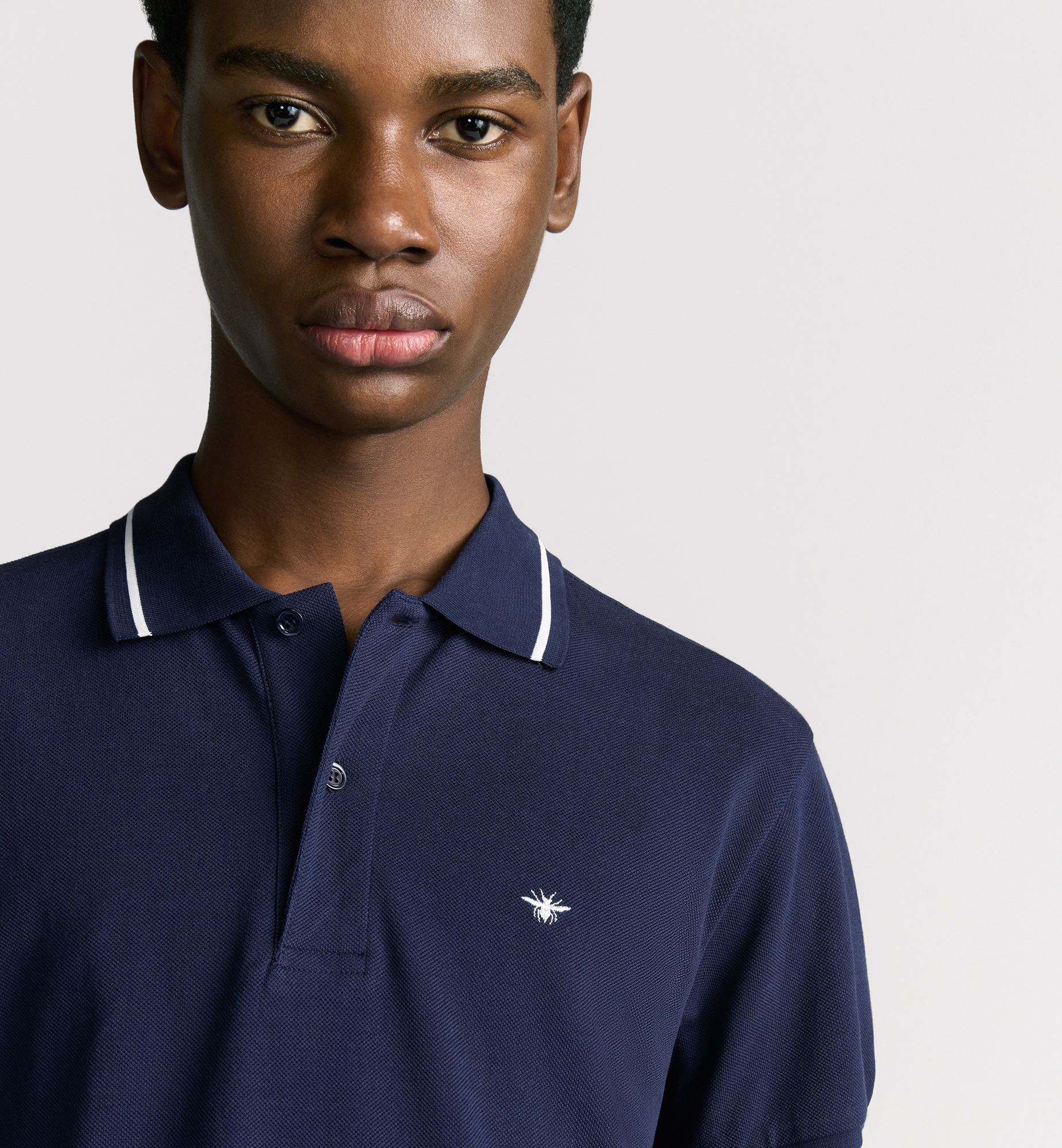 Polo Shirt with Bee Embroidery - 4