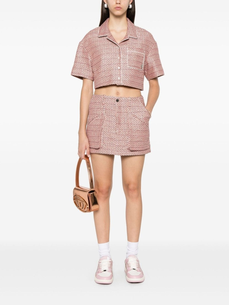 AMIRI bouclé cropped shirt outlook