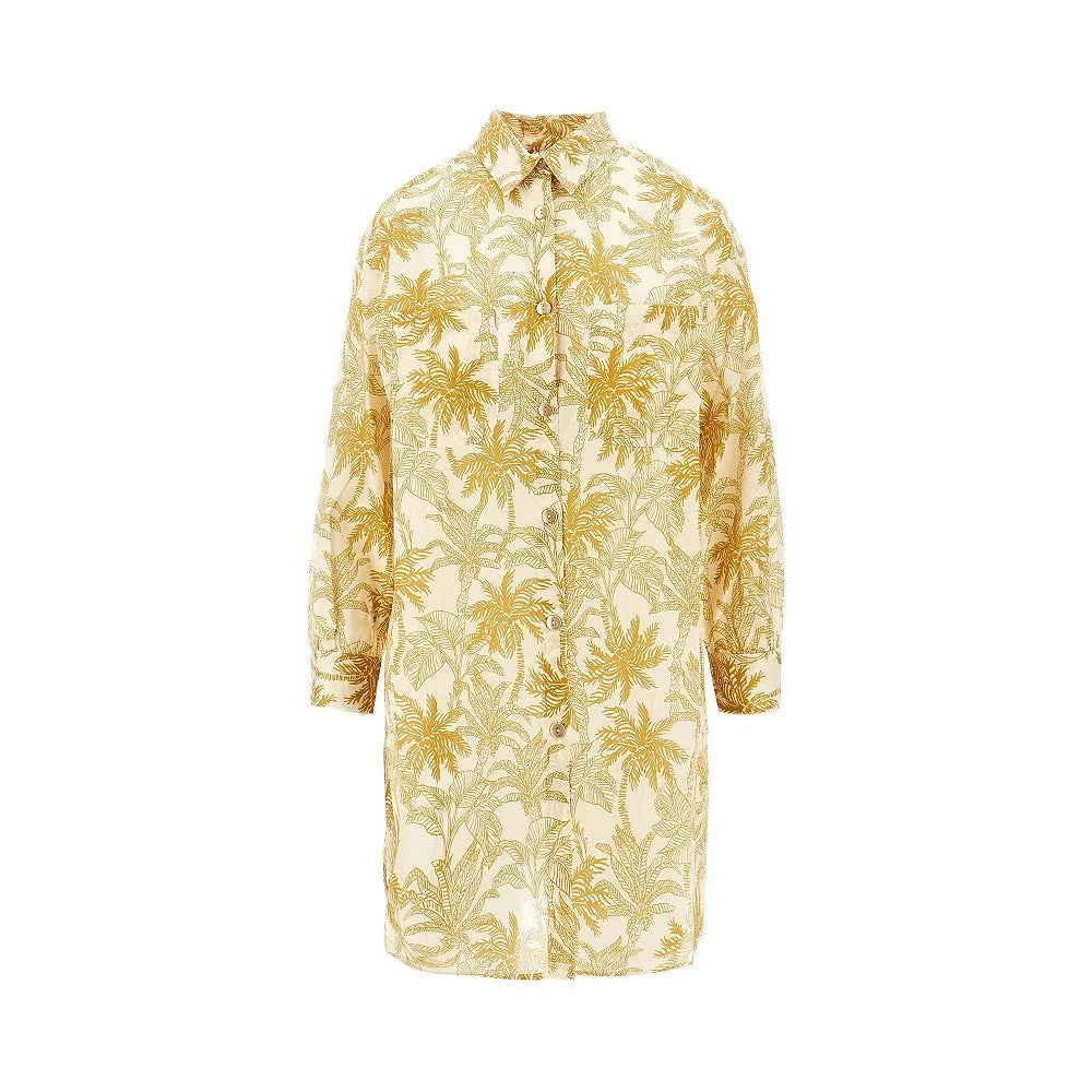 'EXOTISME' COTTON MAXI SHIRT - 1