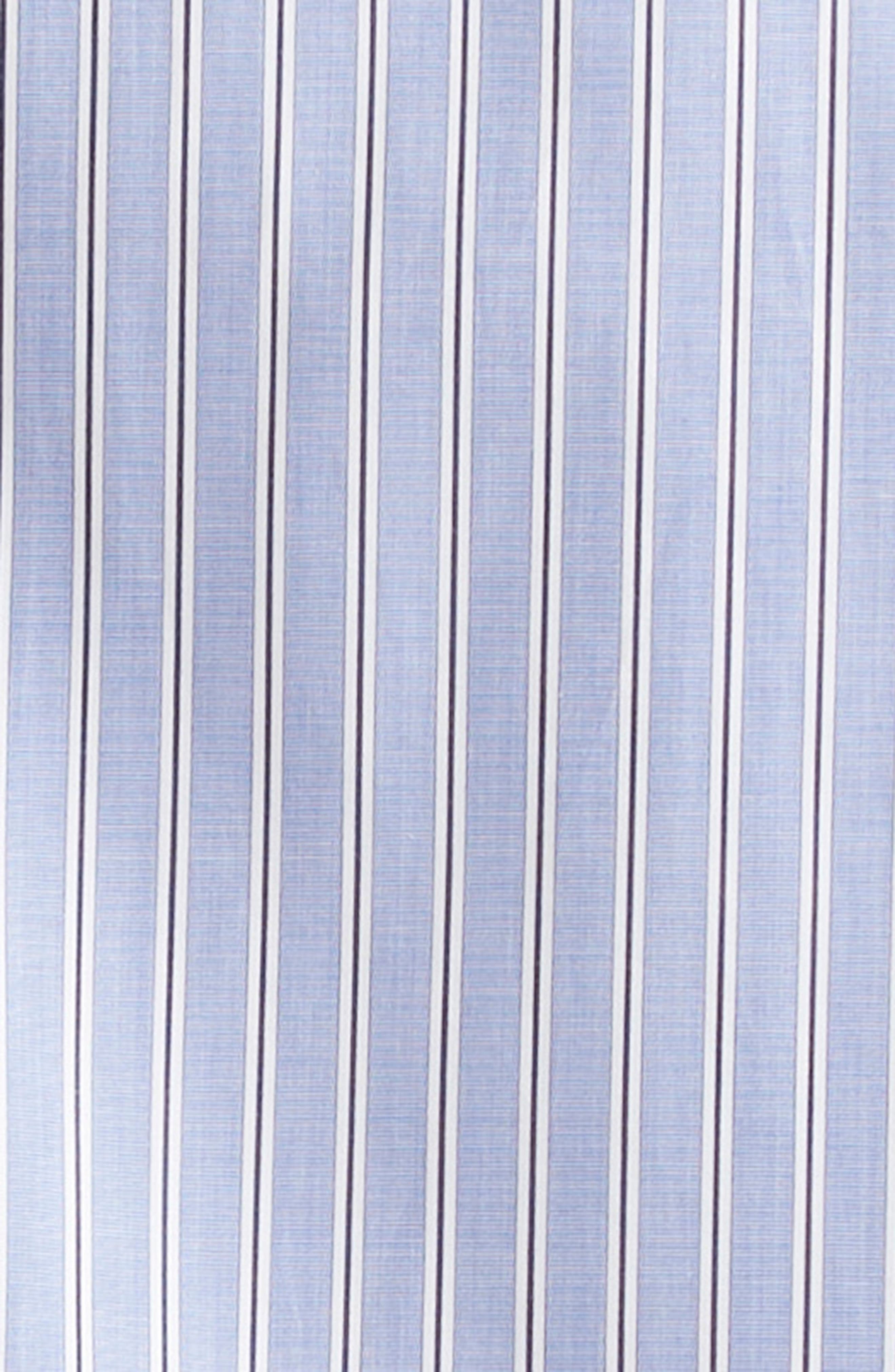 Stripe Cotton Poplin Camp Shirt - 7