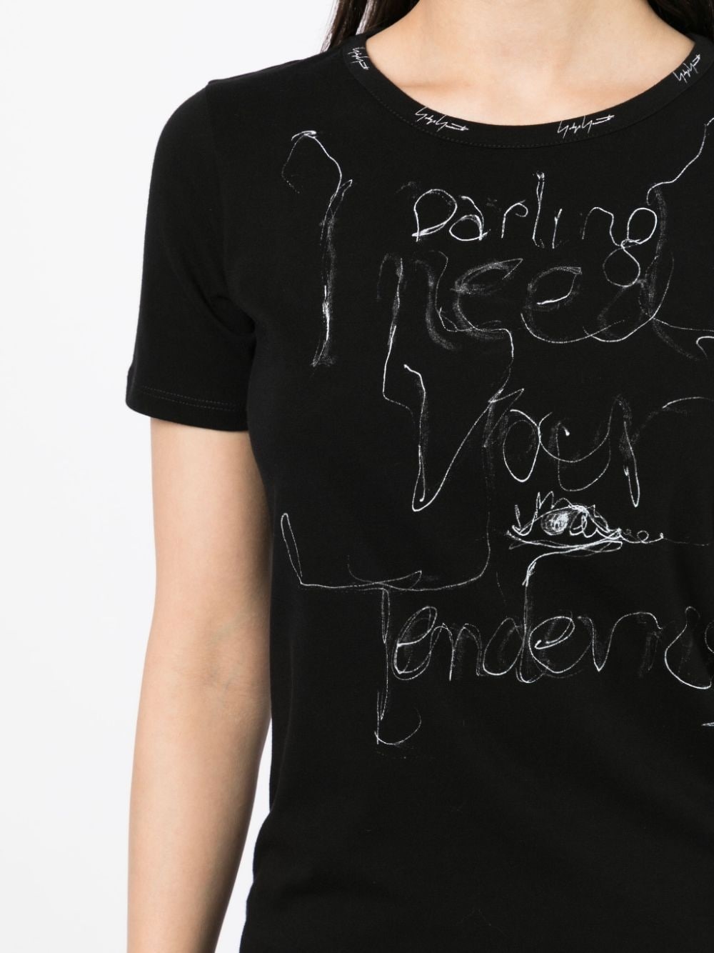 illustration-print logo-embroidered T-shirt - 5