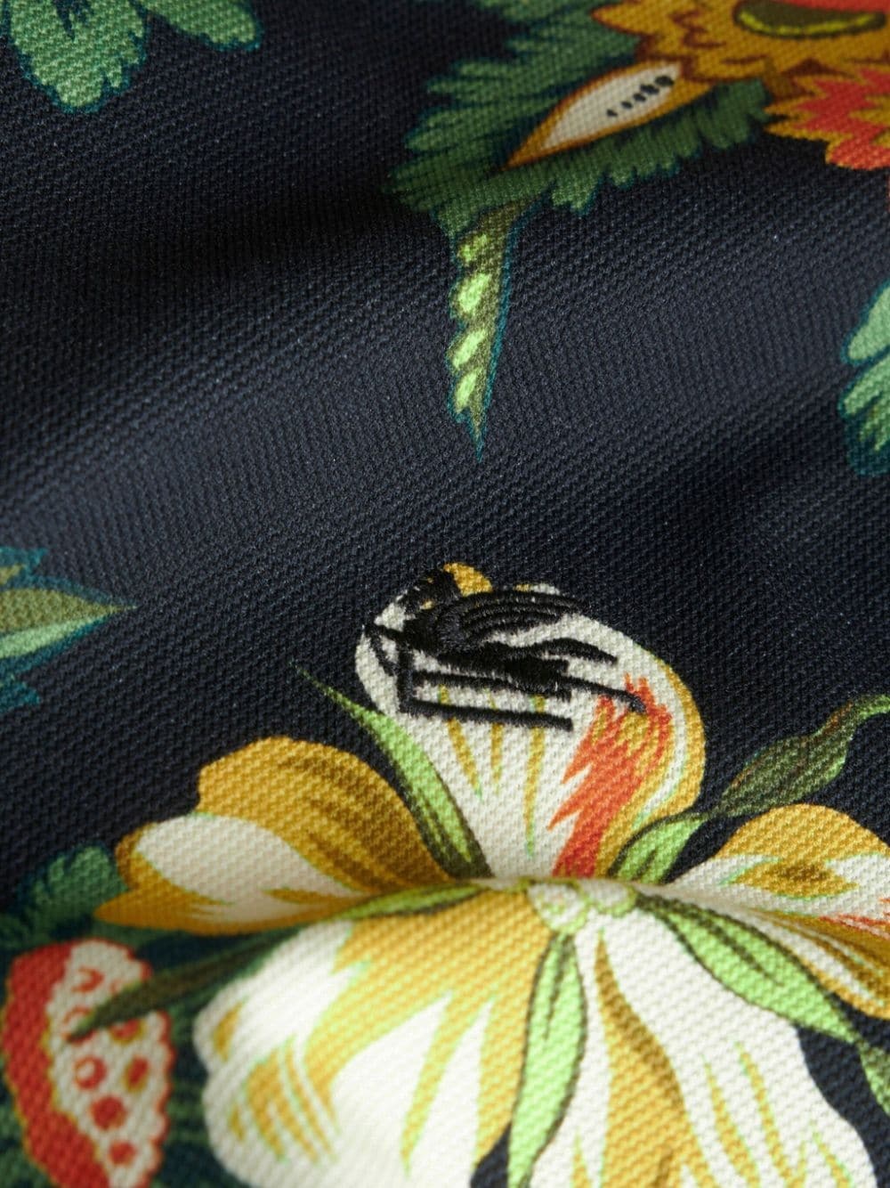 floral-print cotton polo shirt - 5