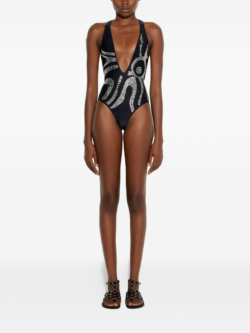 PUCCI embellished cross-back swimsuit outlook