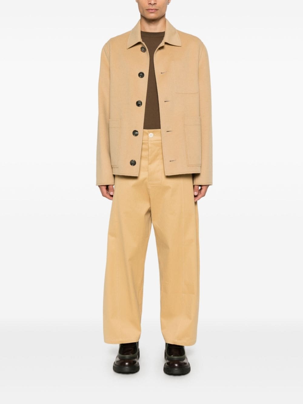 brushed shirt jacket - 2