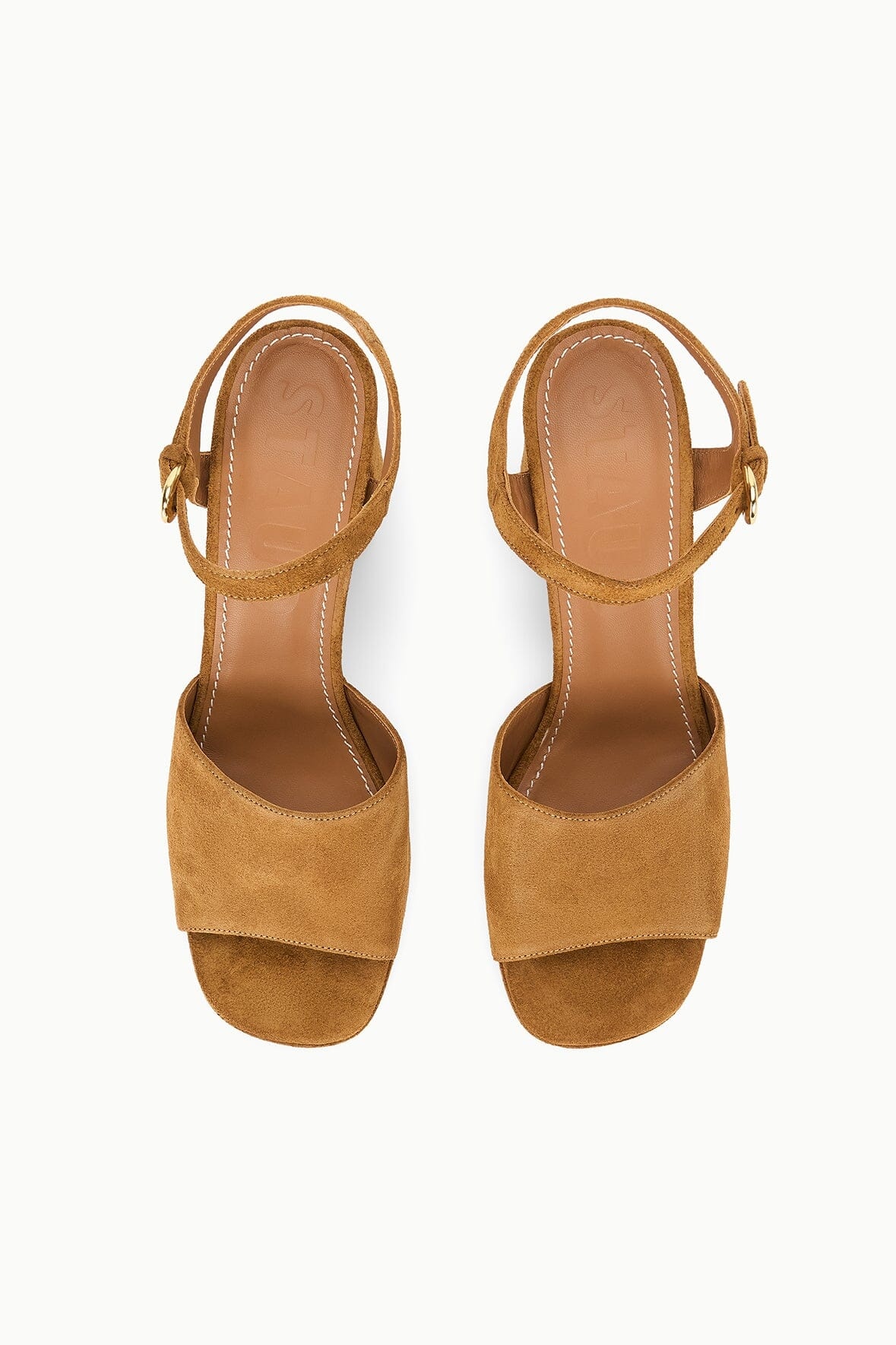STAUD JODIE PLATFORM HEEL TAN - 6