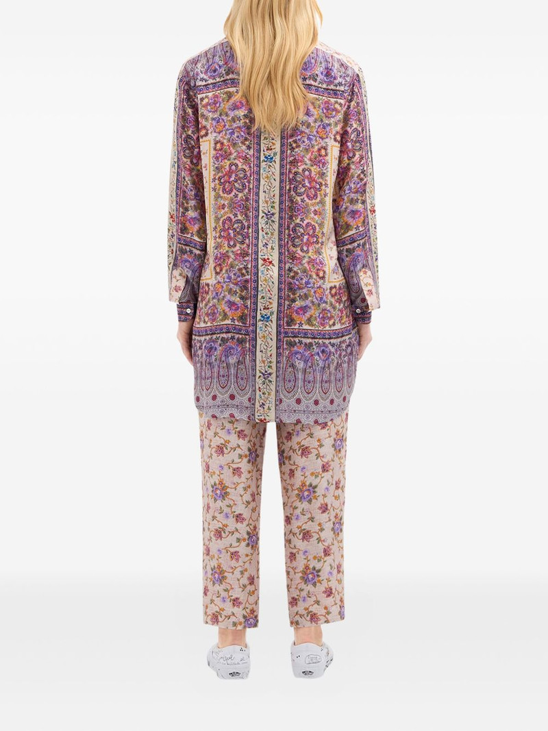 floral-print panelled shirt 3