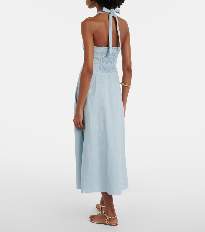 Marais shirred linen midi dress 3