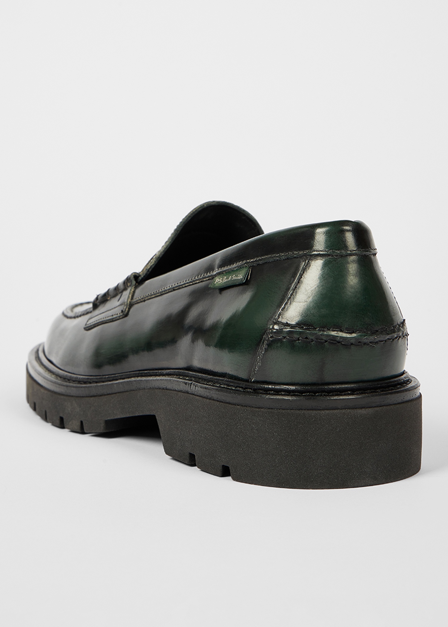 Dark Green Leather 'Bolzano Loafers - 4