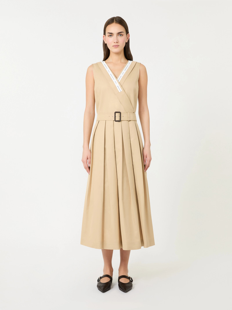 CONO Water-repellent gabardine dress - BEIGE 3