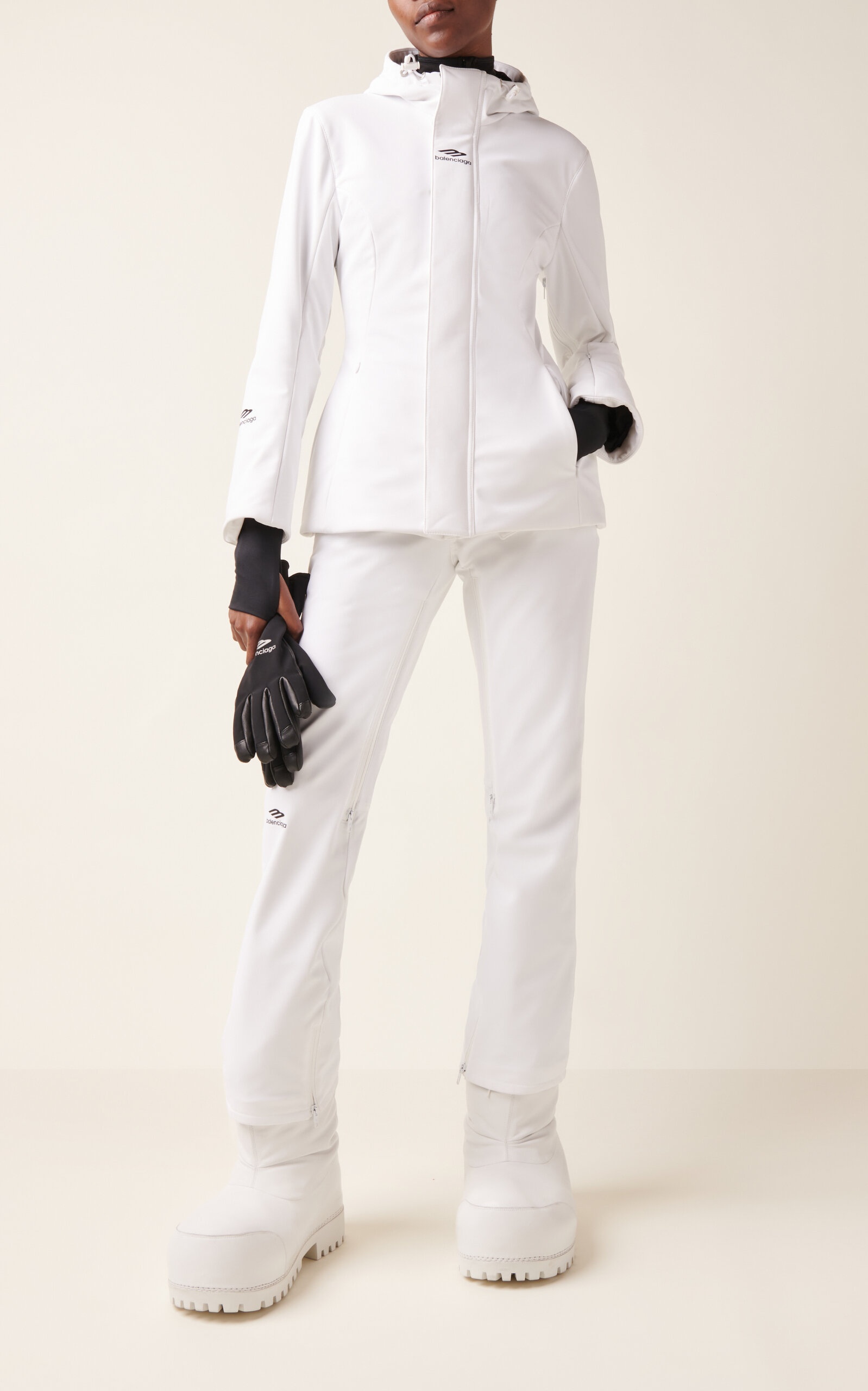 5-Pocket Nylon Ski Pants white