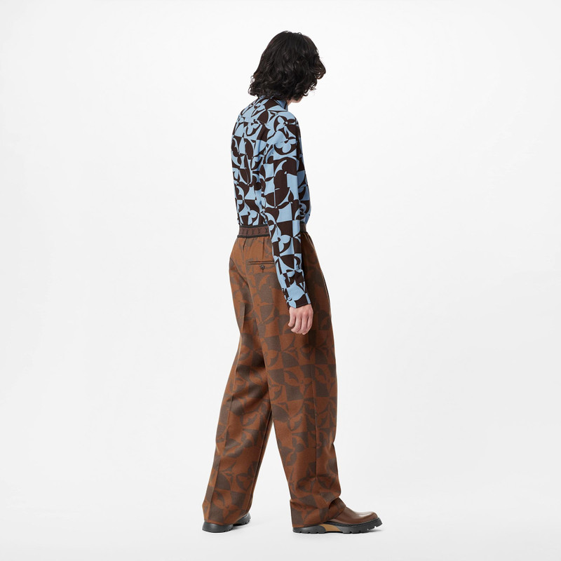 Monogram Flowers Relaxed Flannel Pants 4