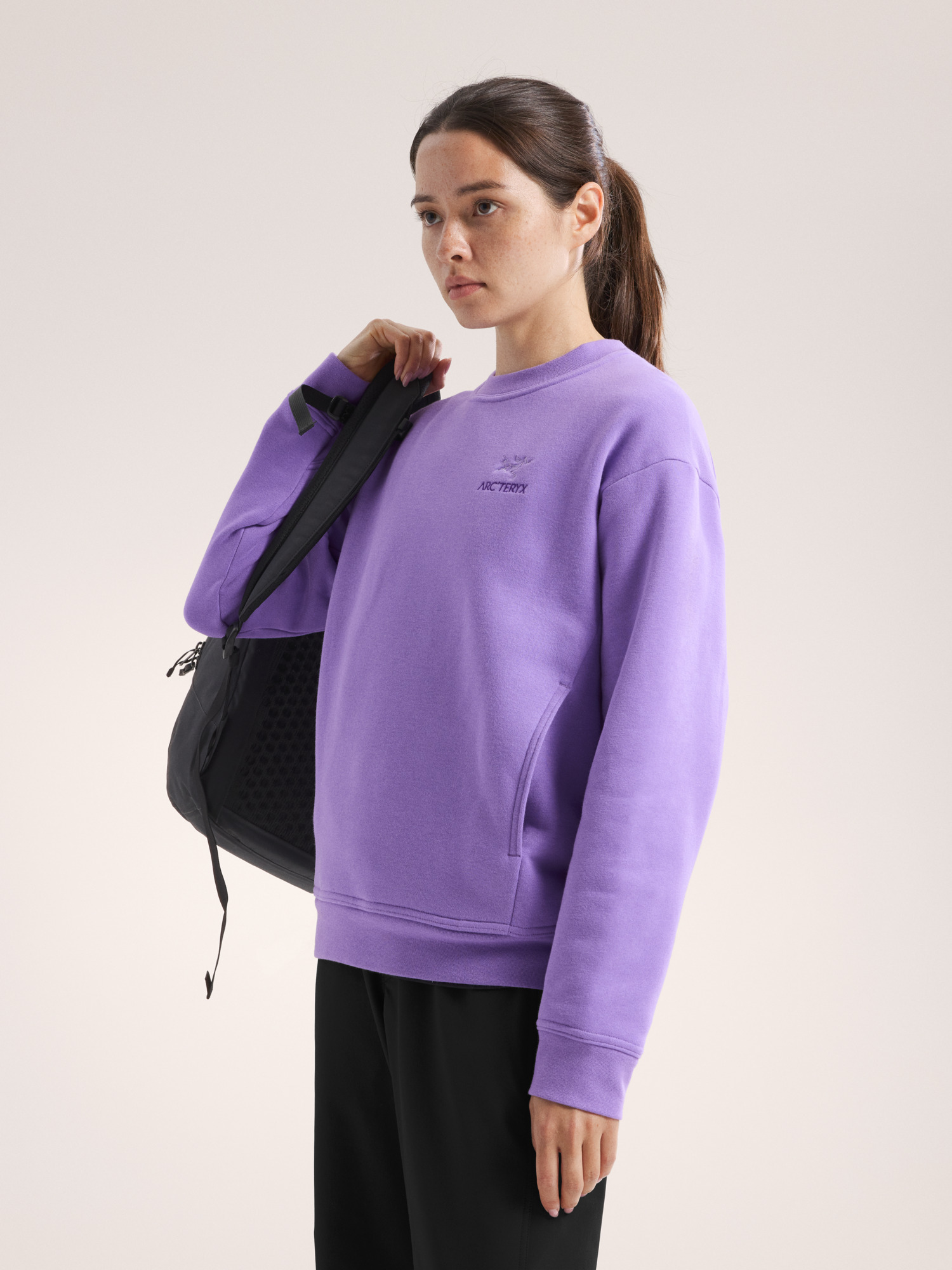 Emblem Fleece Crew Neck Pullover - 3