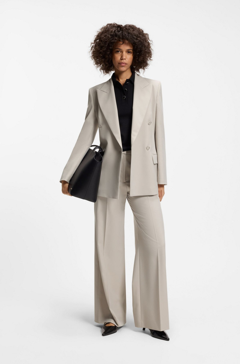 HUGO REGULAR-FIT WIDE-LEG PANTS IN STRETCH FABRIC outlook