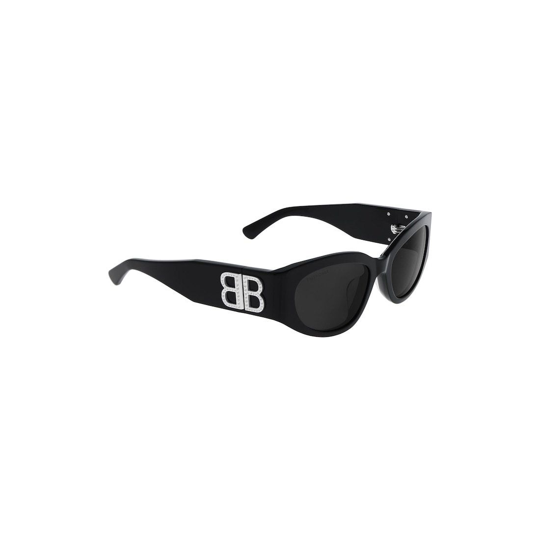 Women's Bossy Round Af Sunglasses in Black - 3