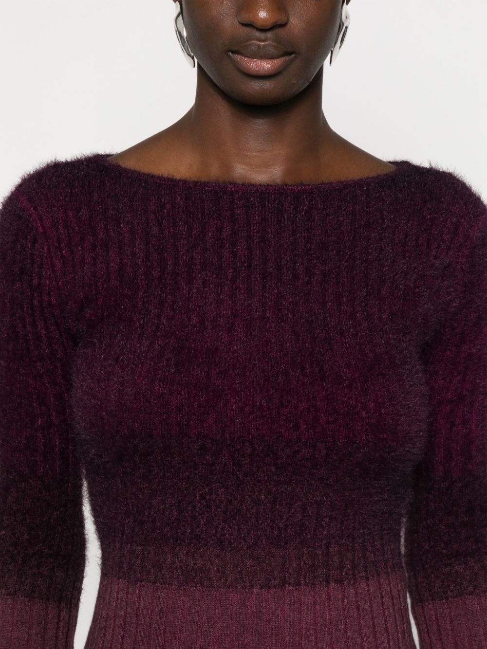 ombrÃ© ribbed-knit midi dress - 5