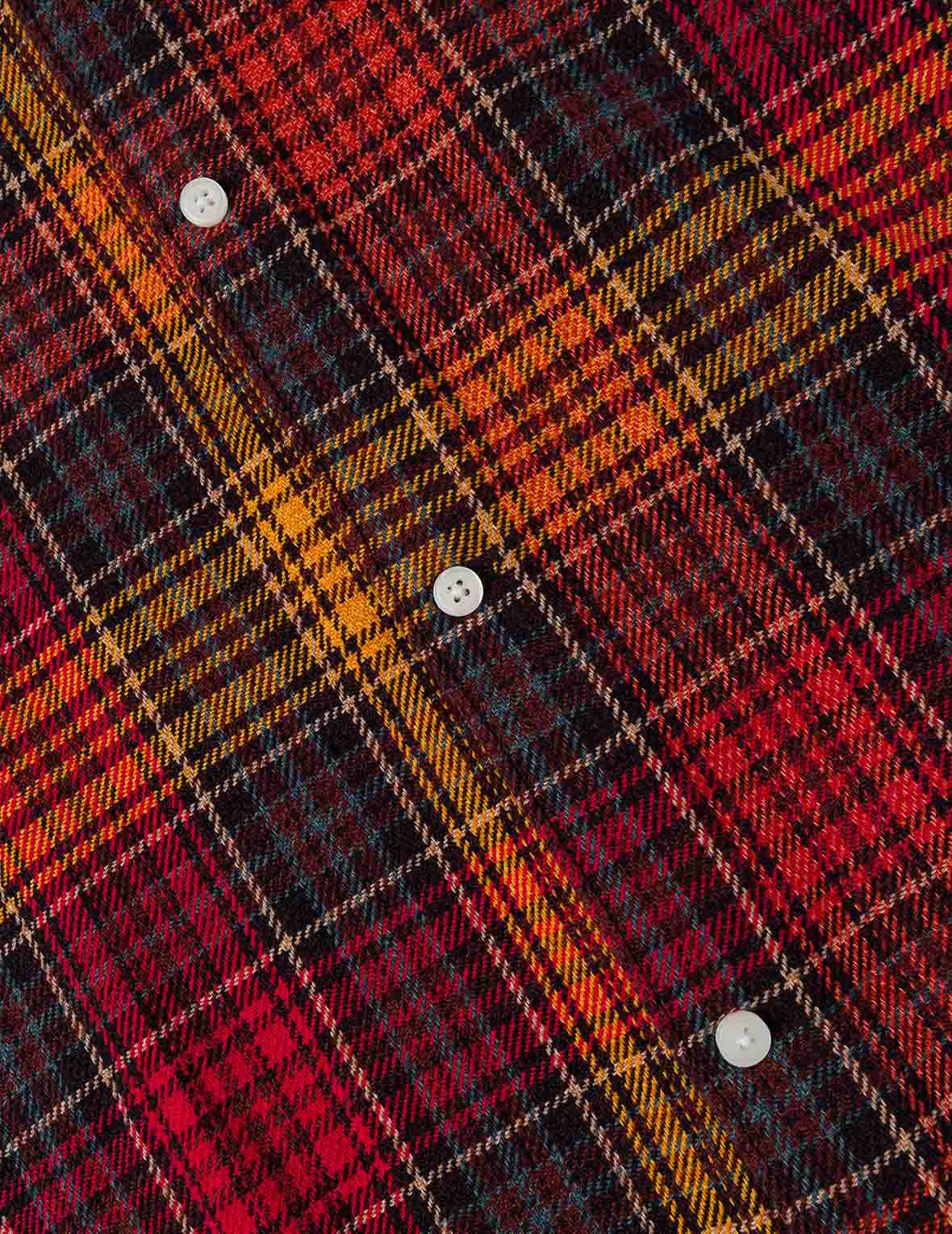 Seagull Print Regular Fit Flannel Check Shirt - 9