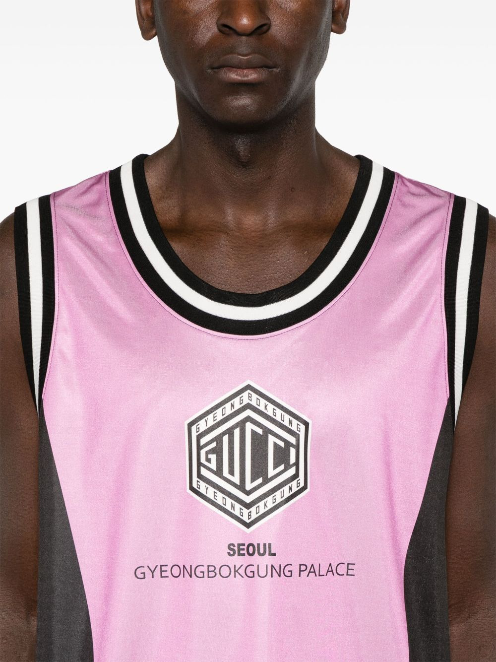 logo-print jersey tank top - 5