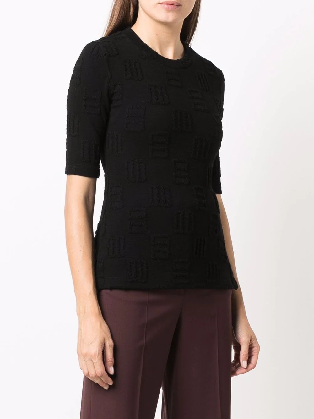 monogram-pattern T-shirt - 3