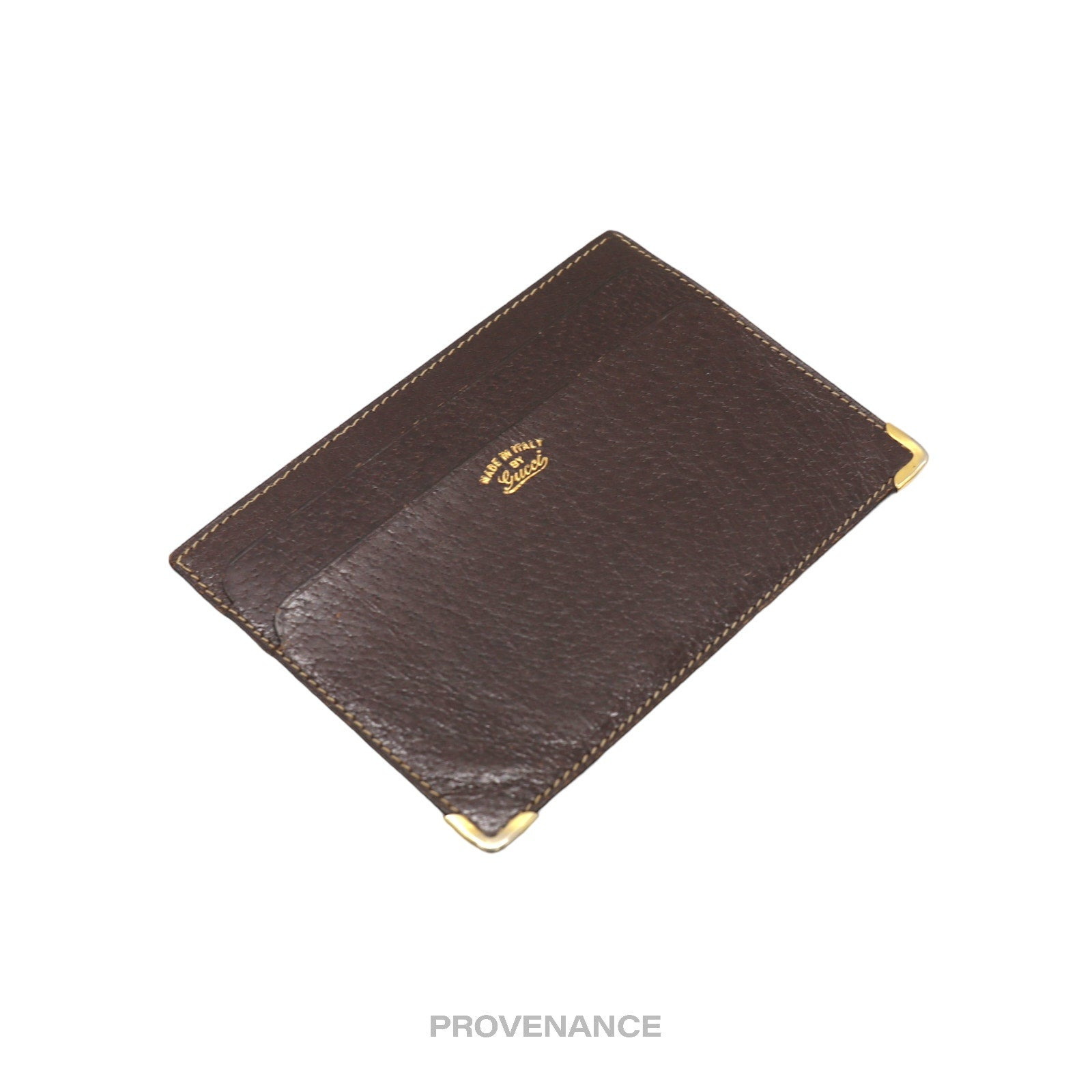Gucci Cardholder Wallet - Vintage Logo Brown Leather - 4