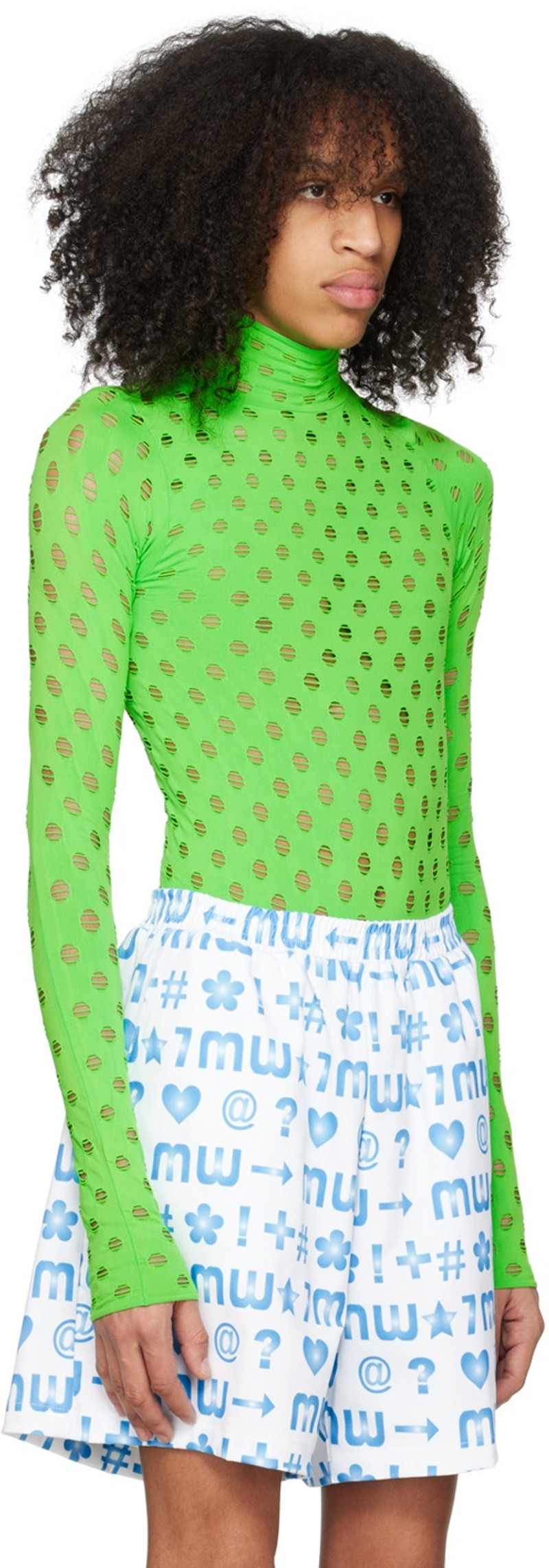 MAISIE WILEN SSENSE Exclusive Green Turtleneck outlook