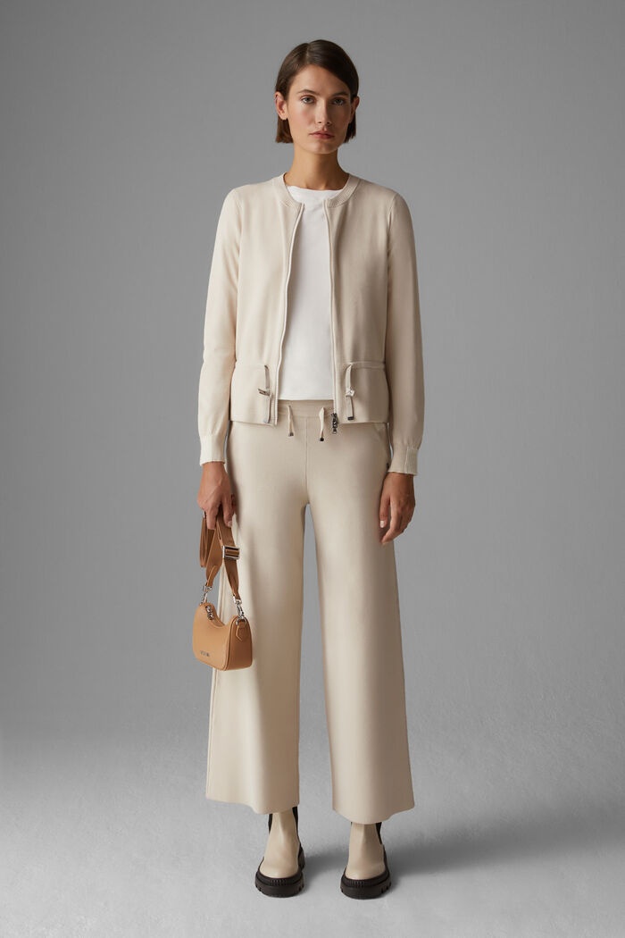 Susy 7/8 knitted pants in Light beige - 4